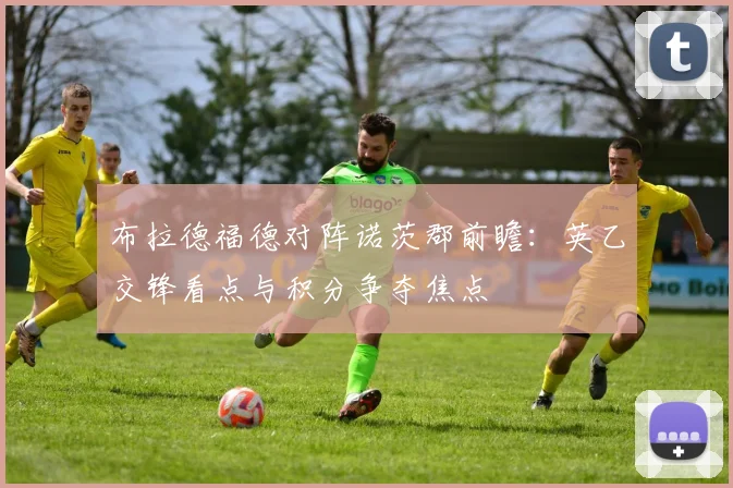 布拉德福德对阵诺茨郡前瞻：英乙交锋看点与积分争夺焦点